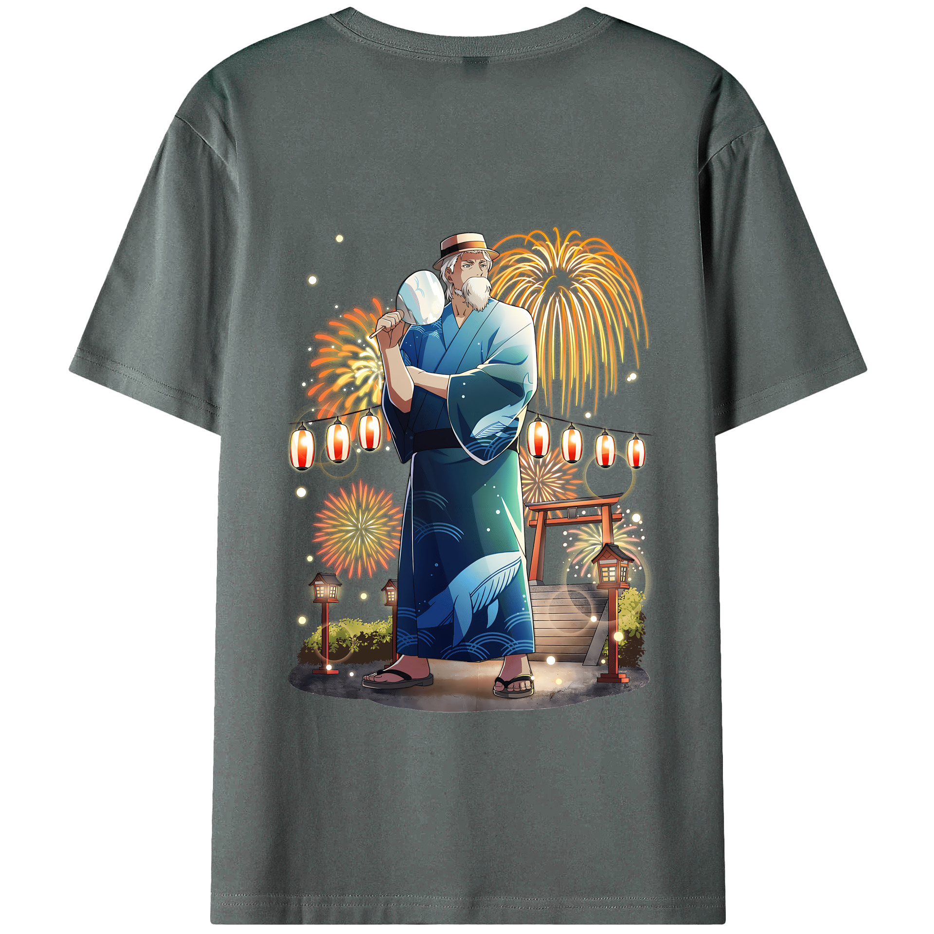 （画像用） 文豪ストレイドッグス Bungo Stray Dogs 綿100％ メンズ半袖Tシャツ（バックプリント） 通気性